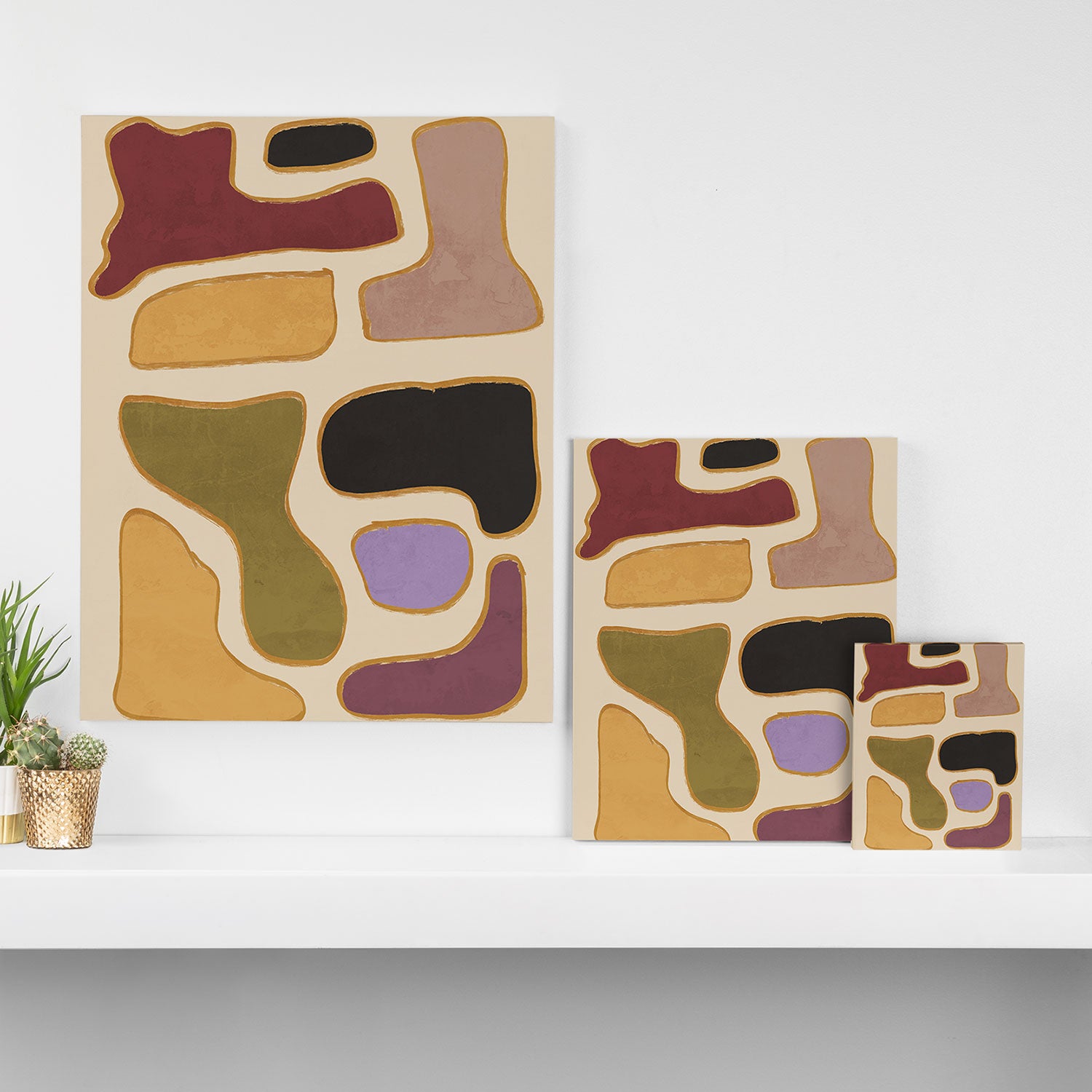 Modern Abstract Minimal Shapes 123 Canvas Print Gallery Image 3