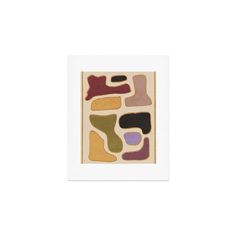 Modern Abstract Minimal Shapes 123 Art Print Gallery Image 1