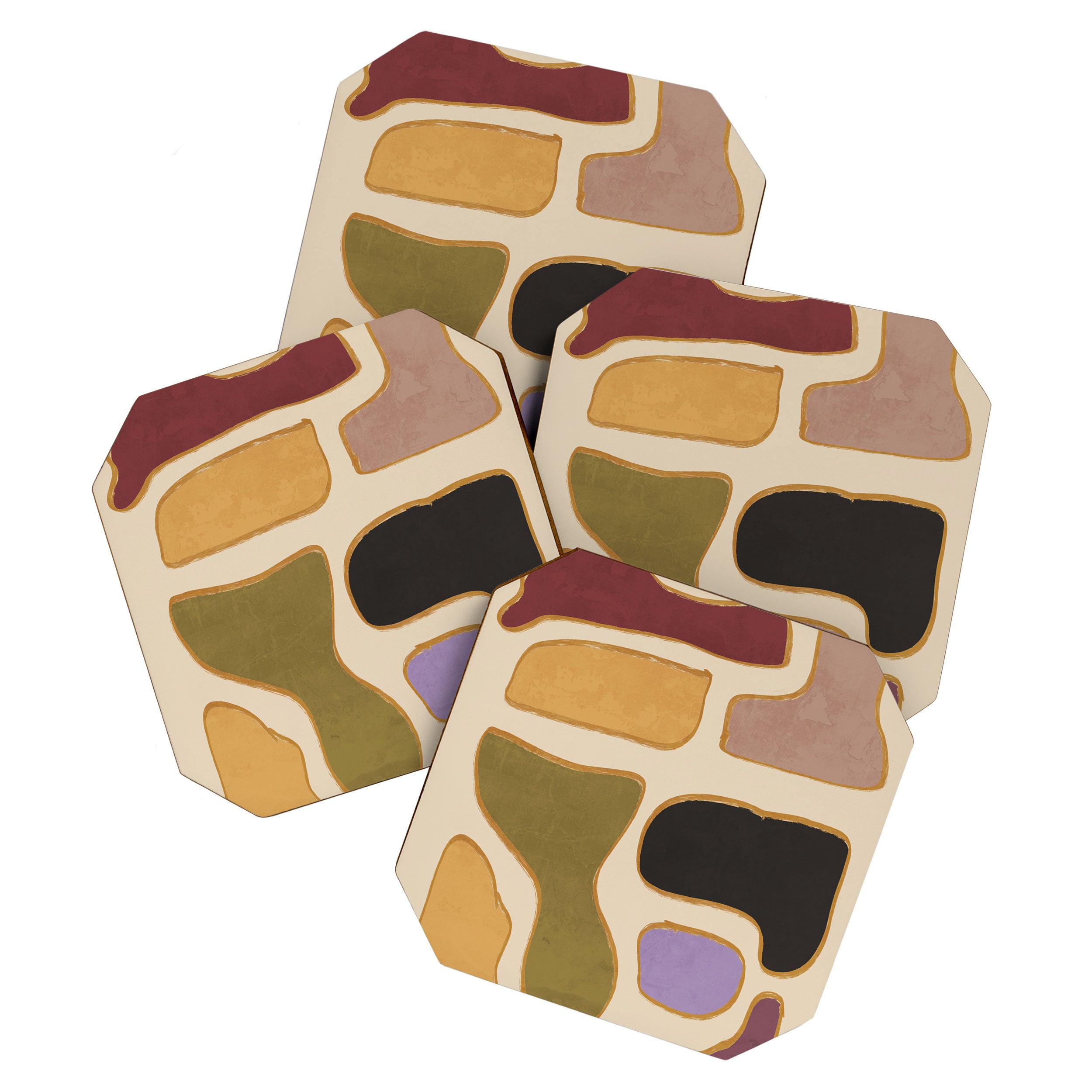 Modern Abstract Minimal Shapes 123 Coaster Gallery Image 1