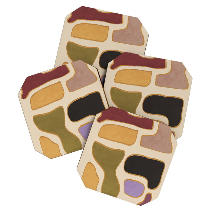 Modern Abstract Minimal Shapes 123 Coaster Gallery Image 1