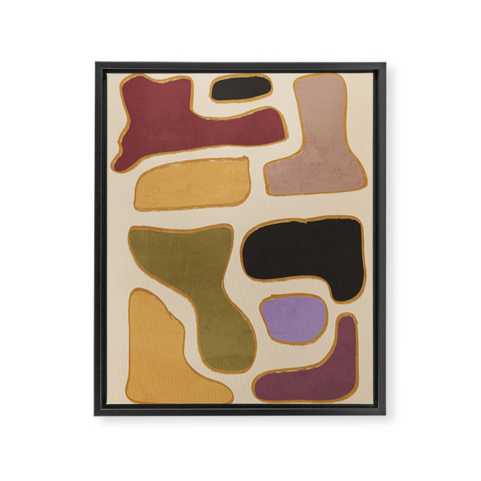 Modern Abstract Minimal Shapes 123 Framed Canvas Print Gallery Image 1