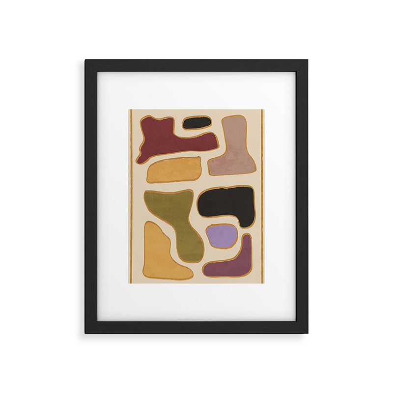 Modern Abstract Minimal Shapes 123 Framed Art Print Gallery Image 5