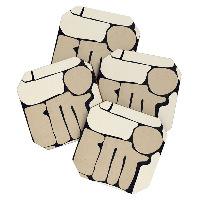 Modern Abstract Minimal Shapes 163 Coaster Gallery Image 1