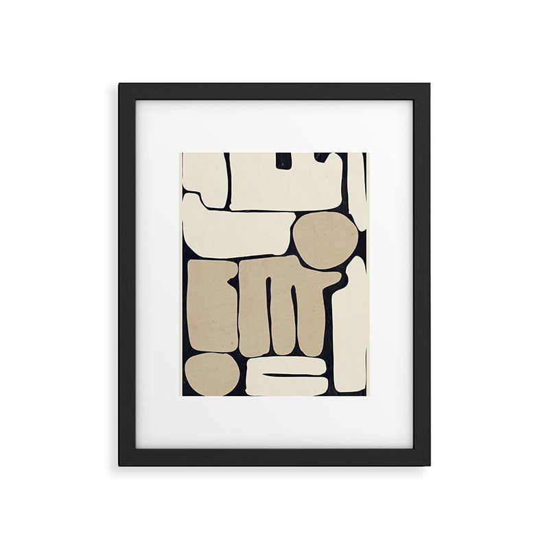 Modern Abstract Minimal Shapes 163 Framed Art Print Gallery Image 5