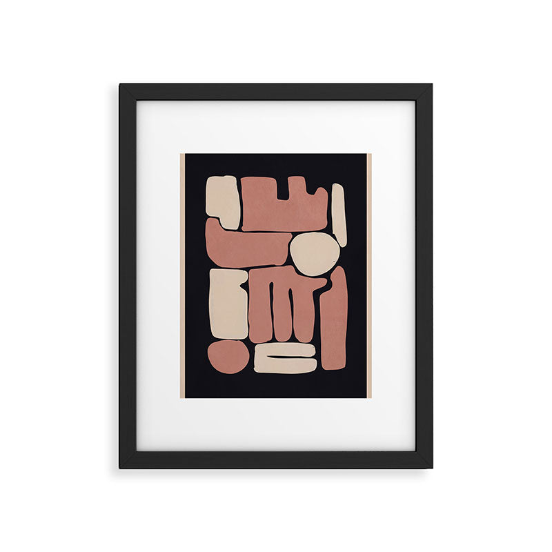 Modern Abstract Minimal Shapes 167 Framed Art Print Gallery Image 5