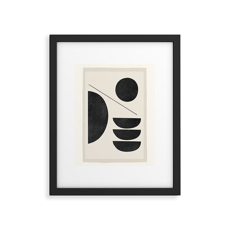 Modern Abstract Minimal Shapes 187 Framed Art Print Gallery Image 4