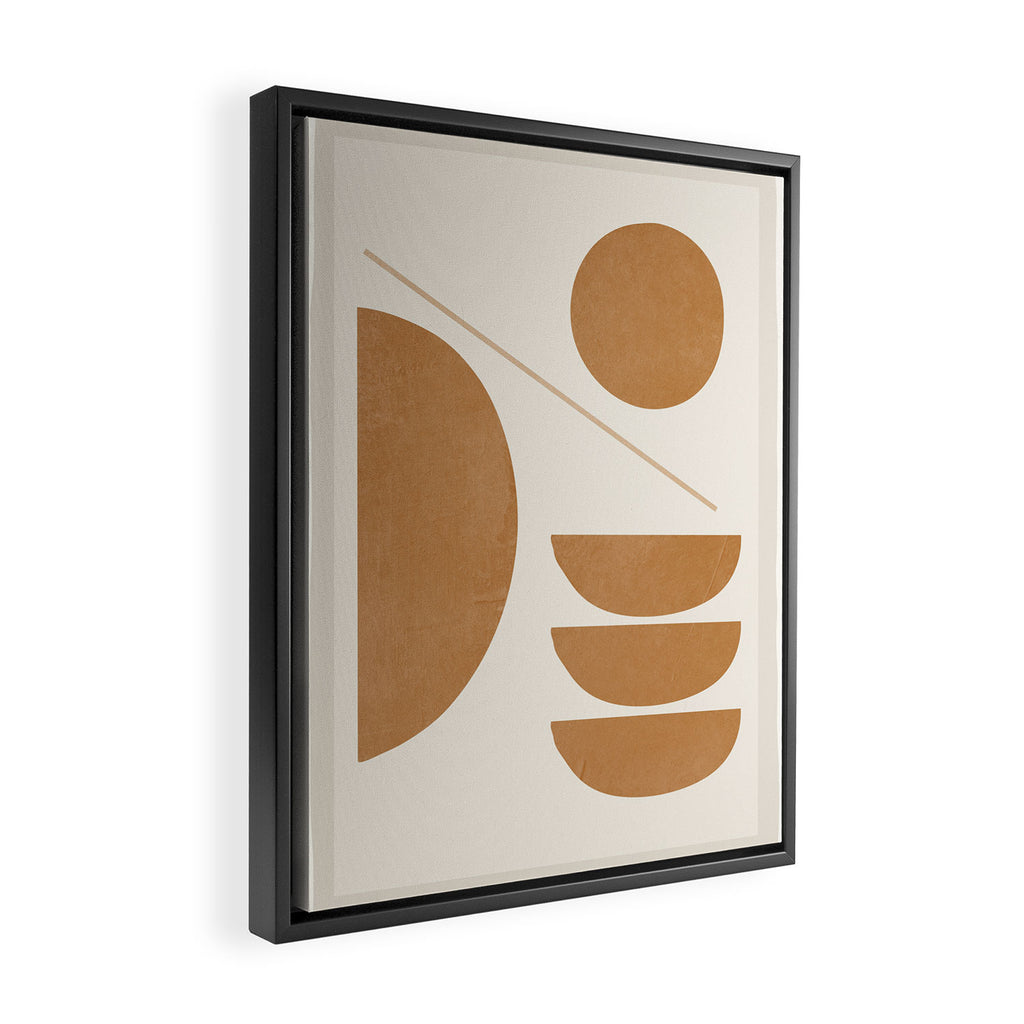 Modern Abstract Minimal Shapes 187/3 Framed Canvas Print Gallery Image 2