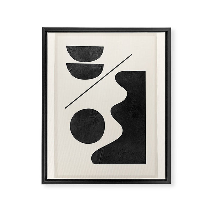 Modern Abstract Minimal Shapes 188 Framed Canvas Print Gallery Image 1
