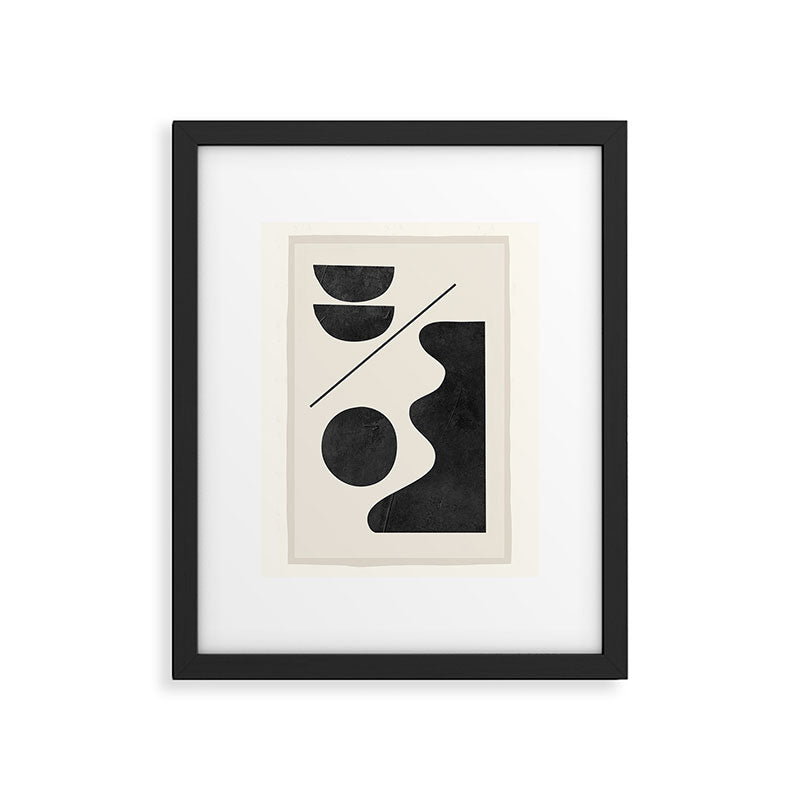 Modern Abstract Minimal Shapes 188 Framed Art Print