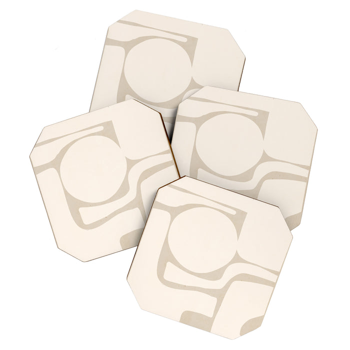 Modern Abstract Minimal Shapes 190 Coaster Gallery Image 1