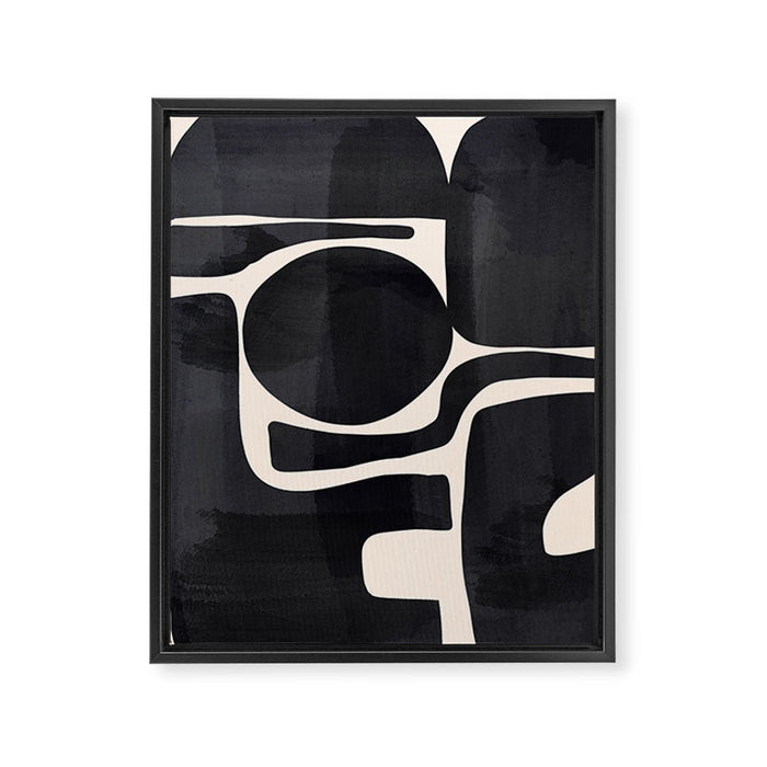 Modern Abstract Minimal Shapes 192 Framed Canvas Print Gallery Image 1