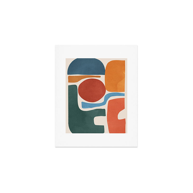 Modern Abstract Minimal Shapes 200 Art Print Gallery Image 1