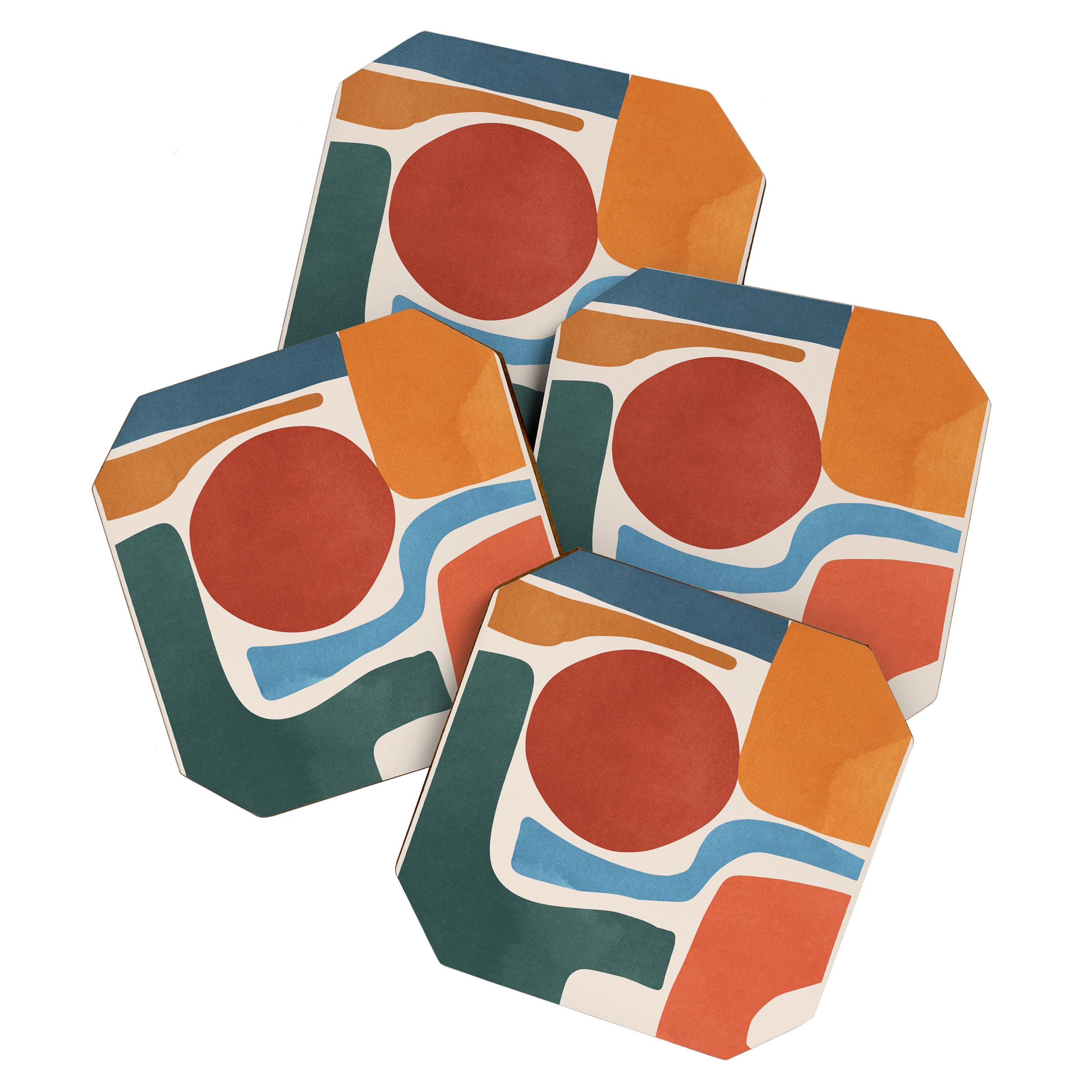 Modern Abstract Minimal Shapes 200 Coaster Gallery Image 1