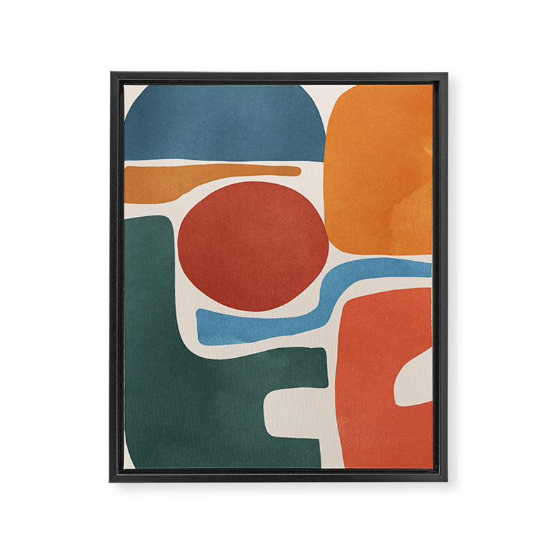Modern Abstract Minimal Shapes 200 Framed Canvas Print Gallery Image 6