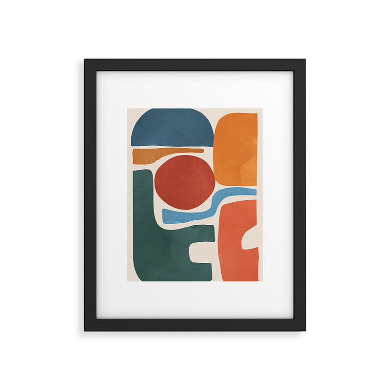 Modern Abstract Minimal Shapes 200 Framed Art Print Gallery Image 4