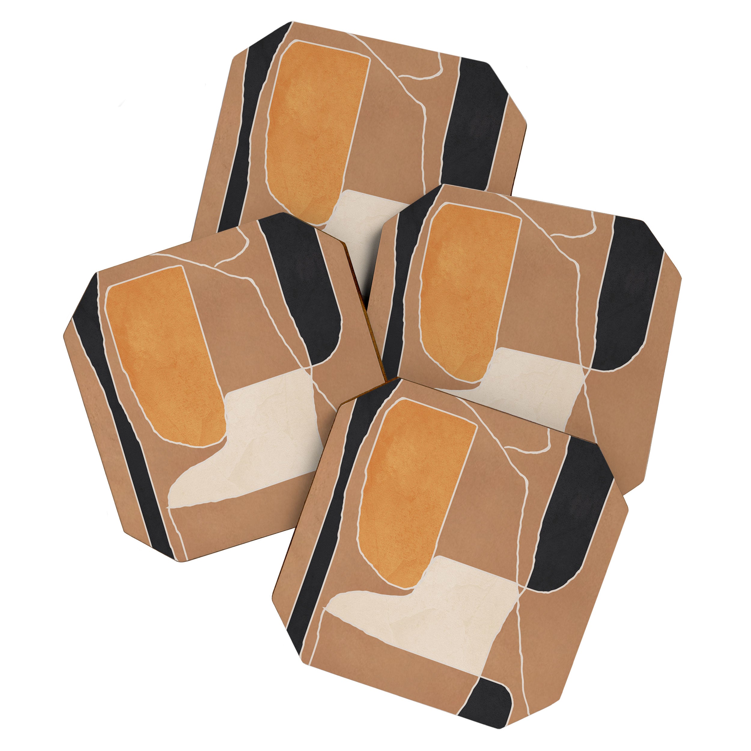 Modern Abstract Minimal Shapes 211 Coaster Gallery Image 1
