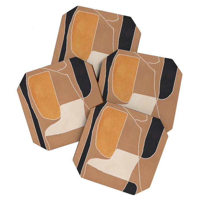 Modern Abstract Minimal Shapes 211 Coaster Gallery Image 1