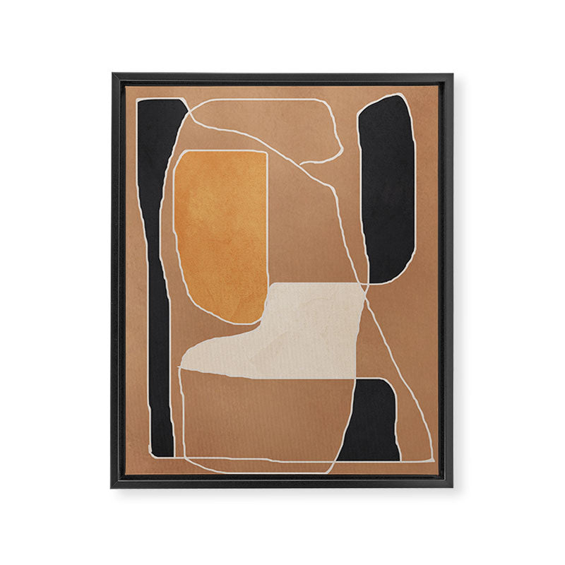 Modern Abstract Minimal Shapes 211 Framed Canvas Print Gallery Image 6