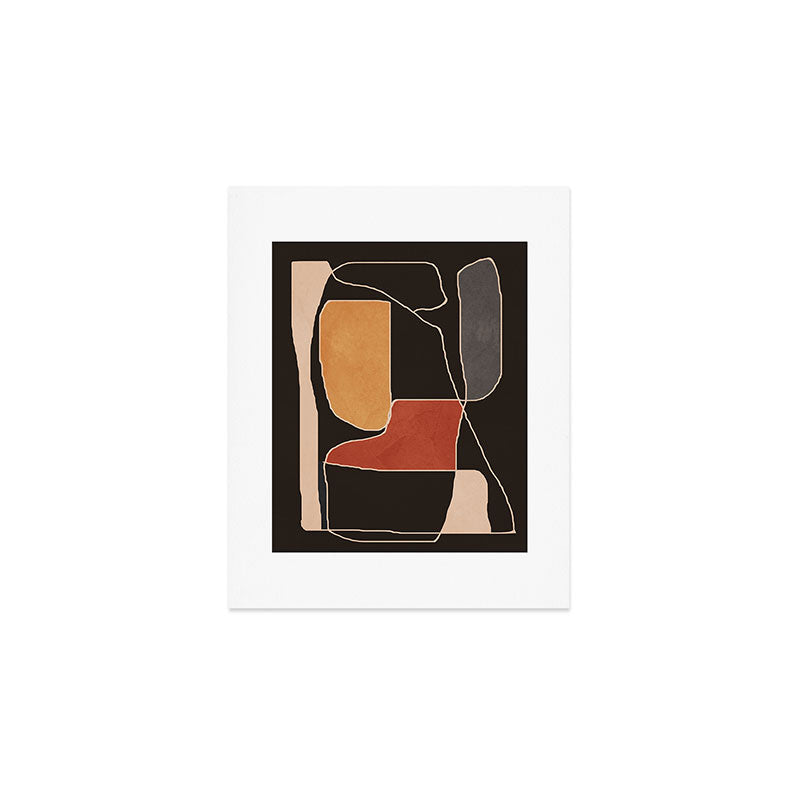 Modern Abstract Minimal Shapes 212 Art Print Gallery Image 1