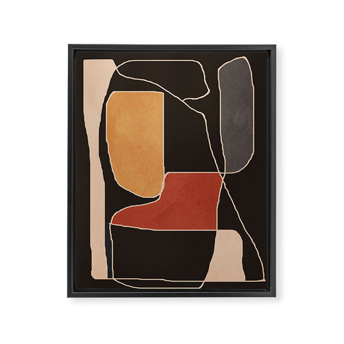 Modern Abstract Minimal Shapes 212 Framed Canvas Print Gallery Image 1
