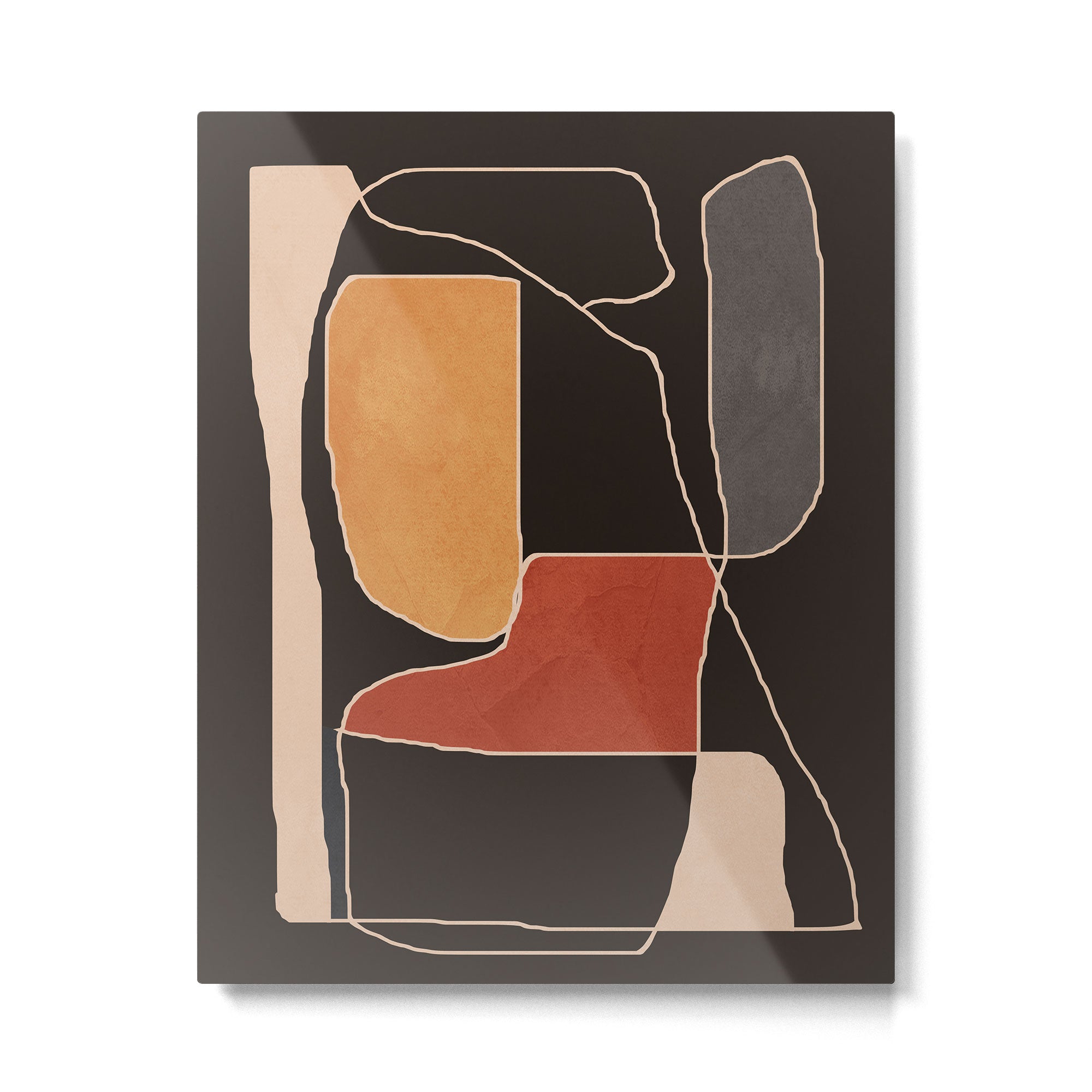 Modern Abstract Minimal Shapes 212 Metal Print Gallery Image 4