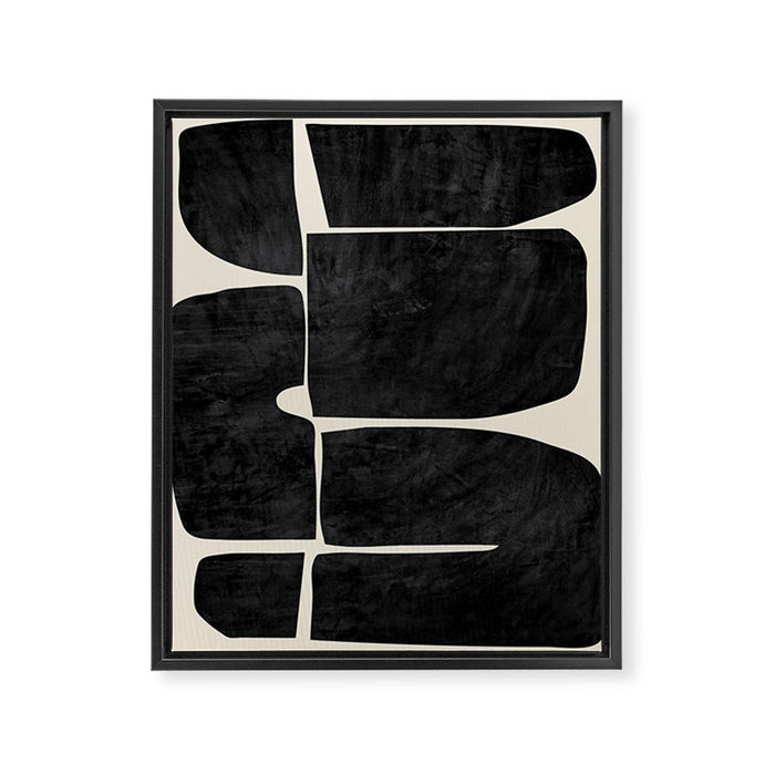 Modern Abstract Minimal Shapes 214 Framed Canvas Print Gallery Image 1