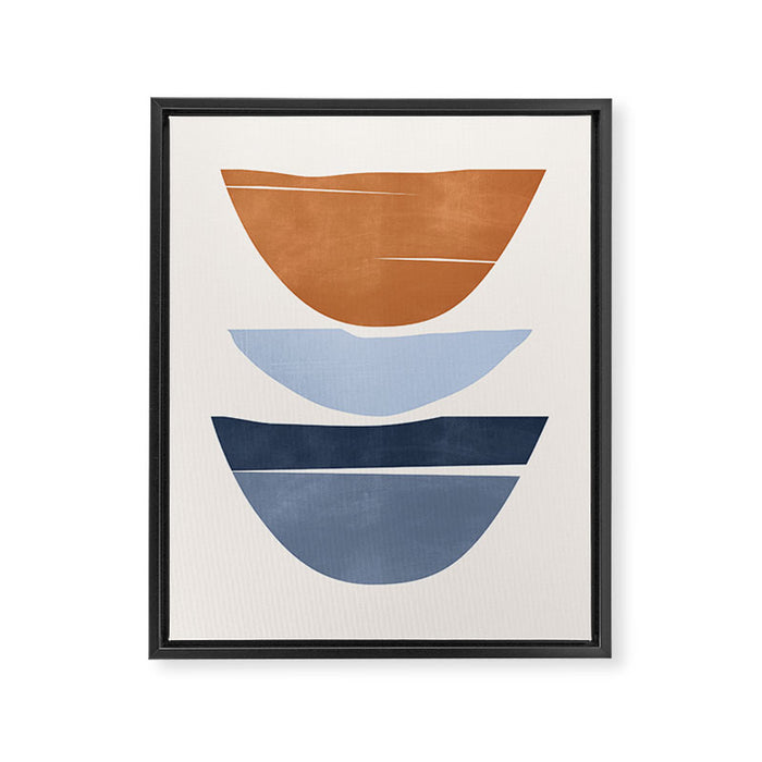 Modern Abstract Minimal Shapes 219 Framed Canvas Print Gallery Image 1