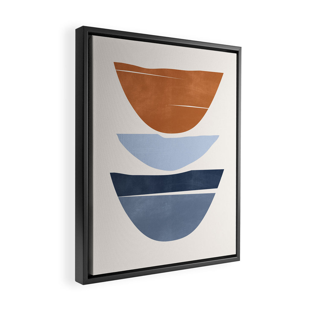 Modern Abstract Minimal Shapes 219 Framed Canvas Print Gallery Image 2