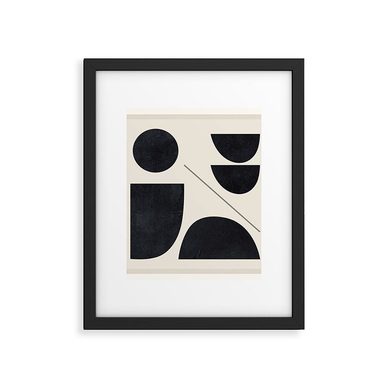 Modern Abstract Minimal Shapes 221 Framed Art Print Gallery Image 6