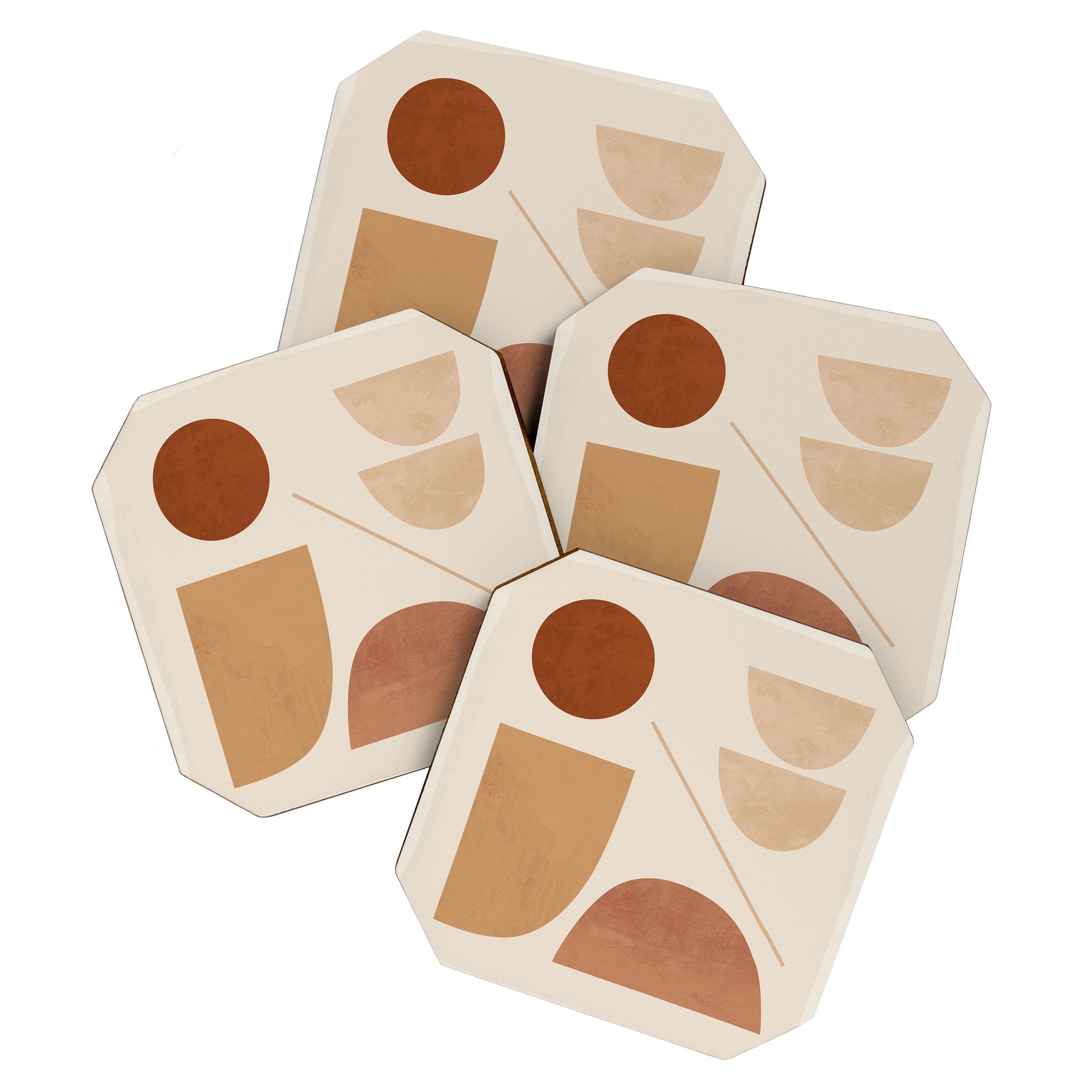 Modern Abstract Minimal Shapes 222 Coaster Gallery Image 1