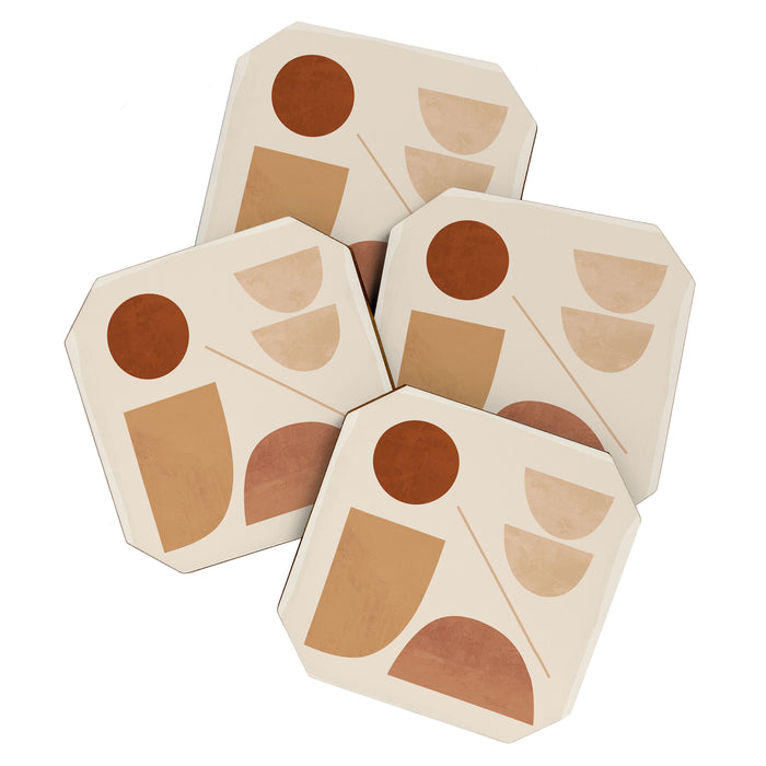 Modern Abstract Minimal Shapes 222 Coaster Gallery Image 1