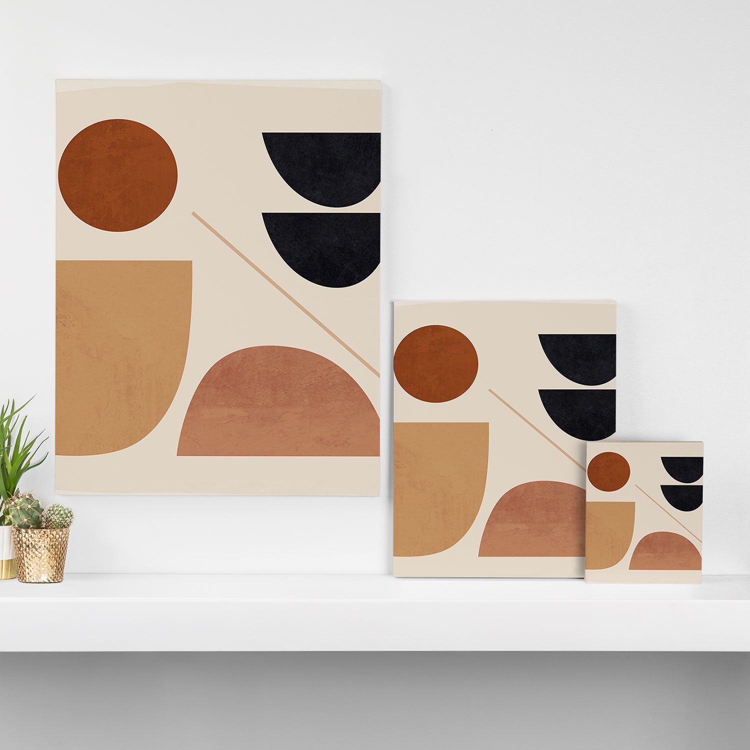 Modern Abstract Minimal Shapes 223 Canvas Print Gallery Image 3