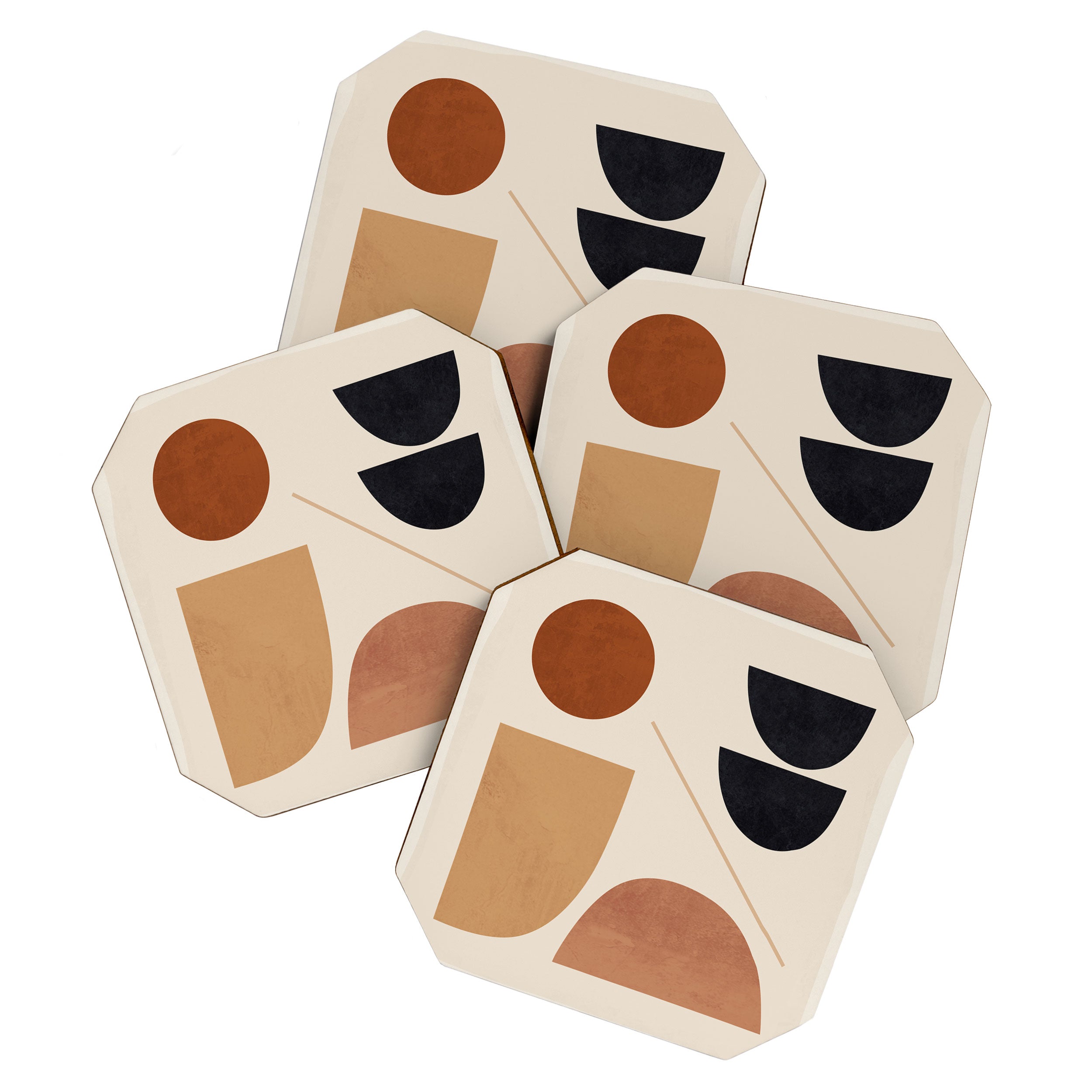 Modern Abstract Minimal Shapes 223 Coaster Gallery Image 1