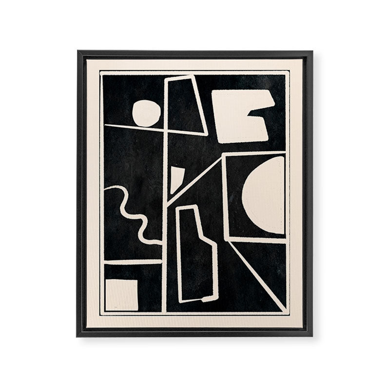 Modern Abstract Minimal Shapes 39 Framed Canvas Print Gallery Image 6