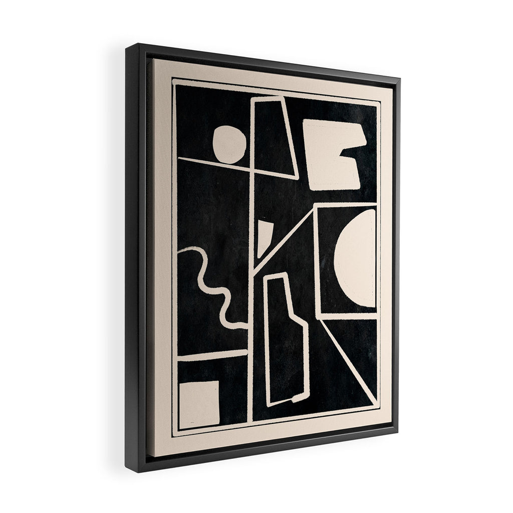 Modern Abstract Minimal Shapes 39 Framed Canvas Print Gallery Image 2