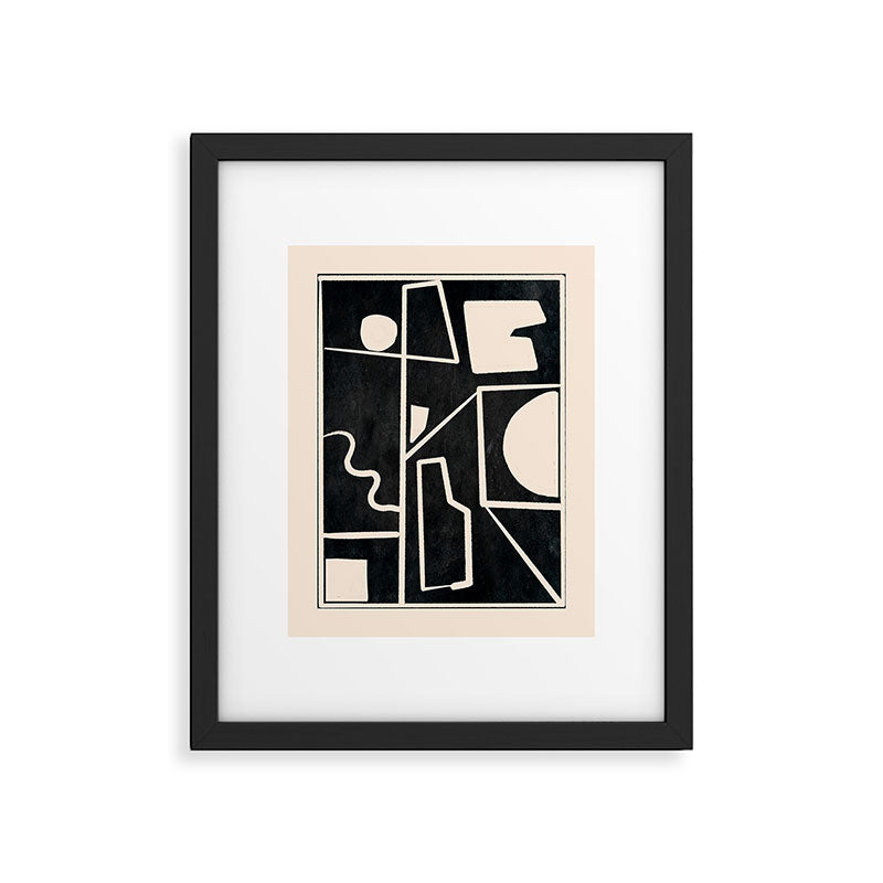 Modern Abstract Minimal Shapes 39 Framed Art Print Gallery Image 4