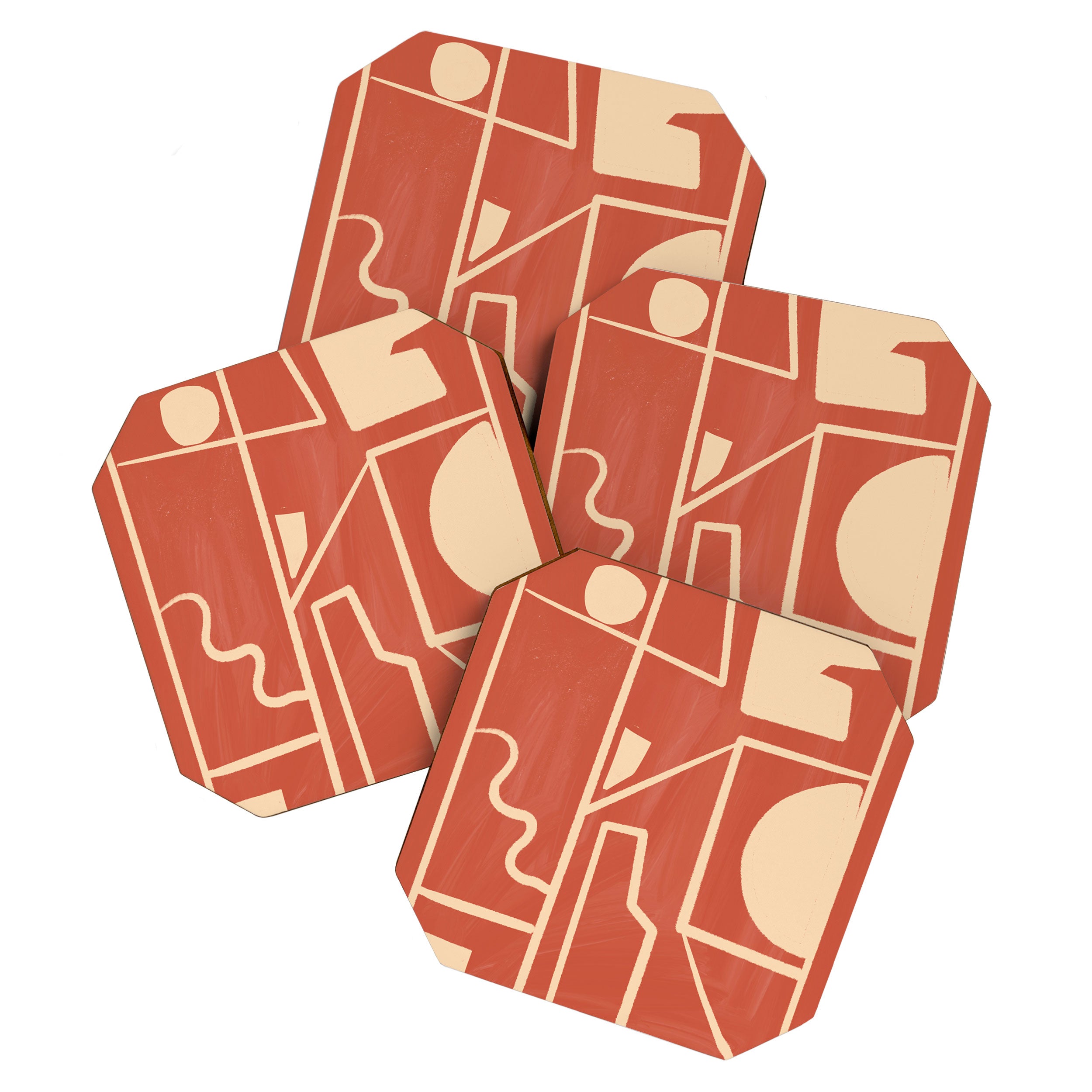 Modern Abstract Minimal Shapes 39/3 Coaster Gallery Image 1