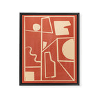 Modern Abstract Minimal Shapes 39/3 Framed Canvas Print Gallery Image 6
