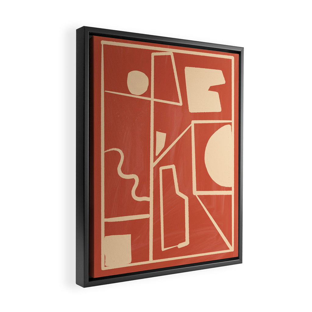 Modern Abstract Minimal Shapes 39/3 Framed Canvas Print Gallery Image 2