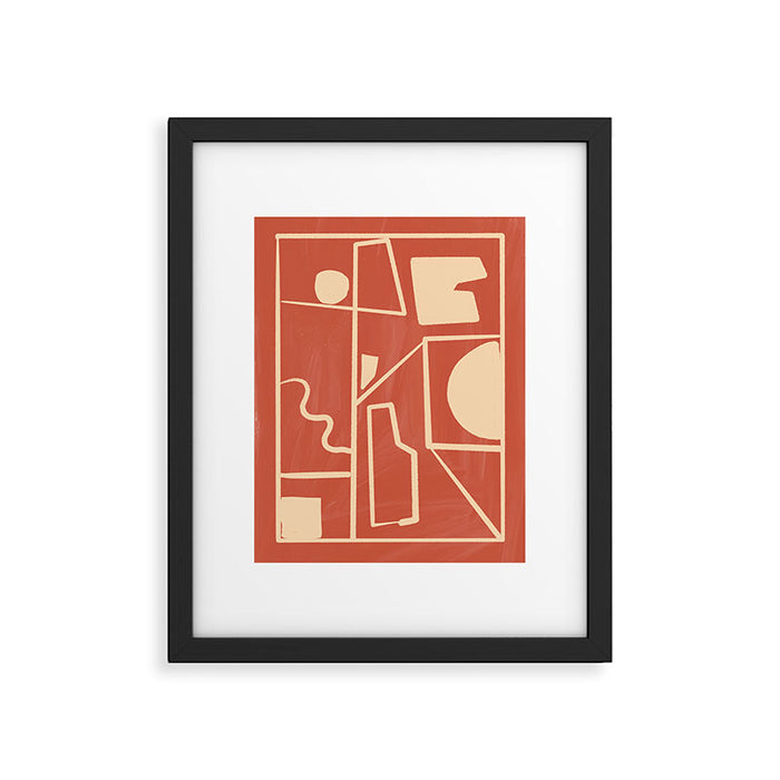 Modern Abstract Minimal Shapes 39/3 Framed Art Print Gallery Image 1