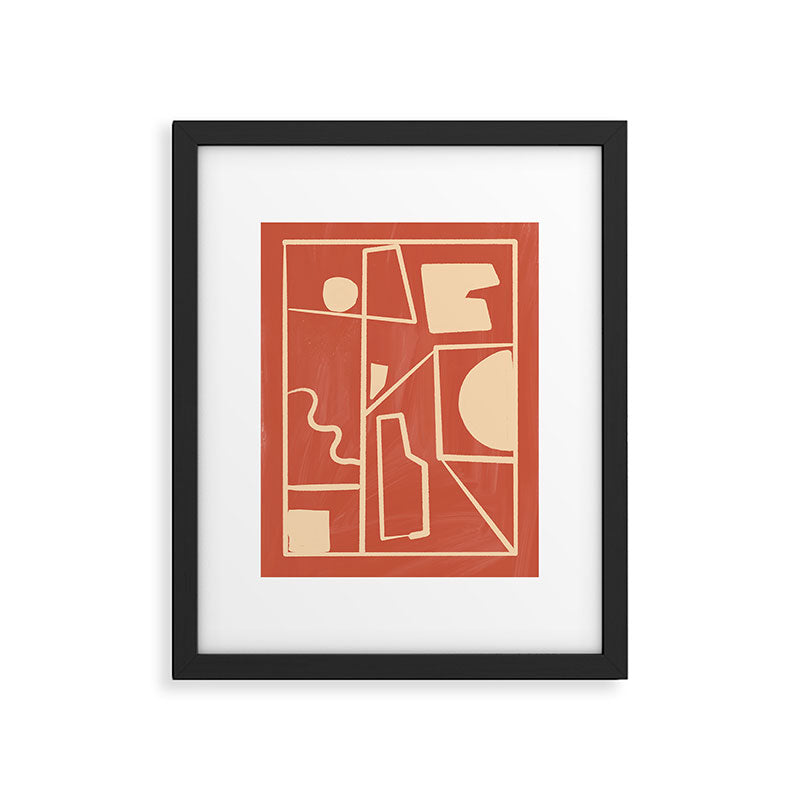 Modern Abstract Minimal Shapes 39/3 Framed Art Print Gallery Image 5