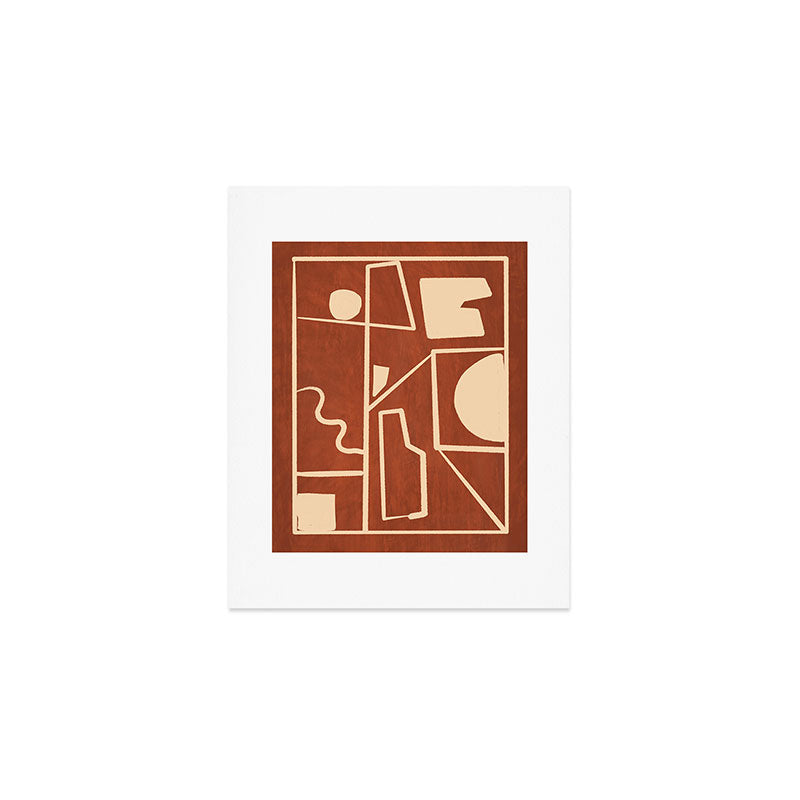 Modern Abstract Minimal Shapes 39/6 Art Print Gallery Image 1