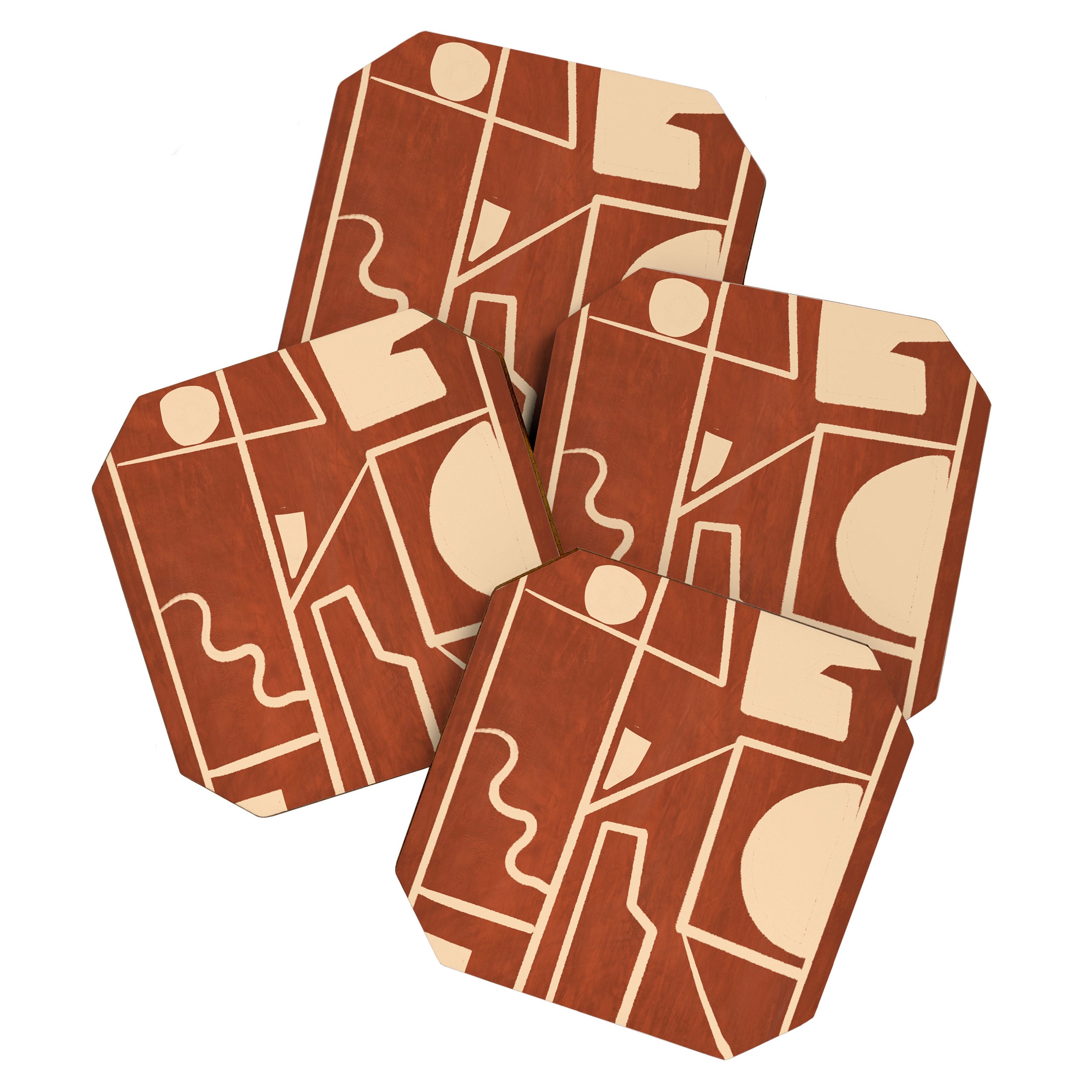 Modern Abstract Minimal Shapes 39/6 Coaster Gallery Image 1