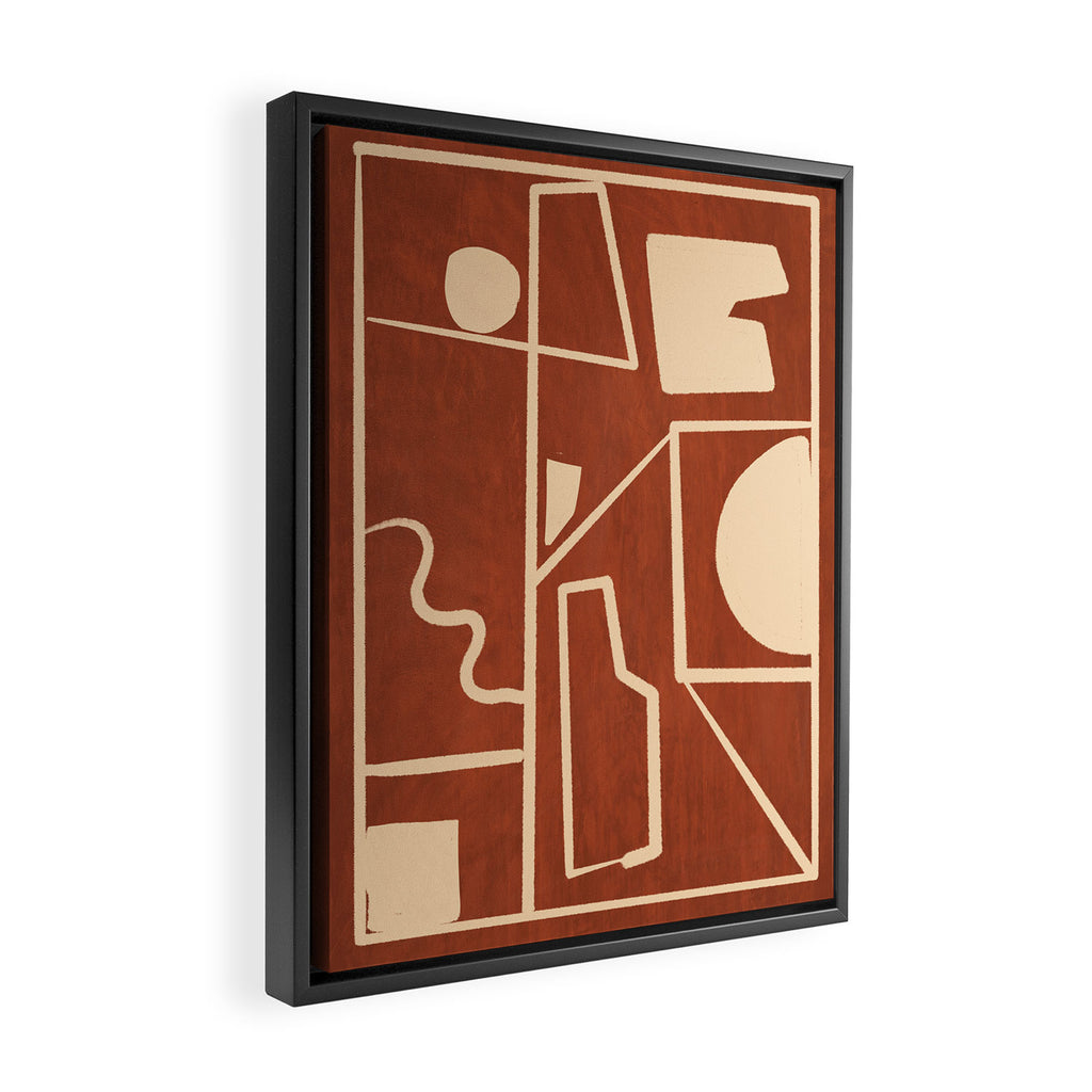 Modern Abstract Minimal Shapes 39/6 Framed Canvas Print Gallery Image 2