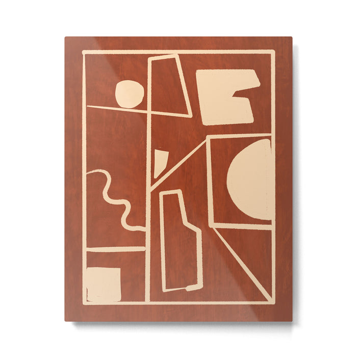 Modern Abstract Minimal Shapes 39/6 Metal Print Gallery Image 1