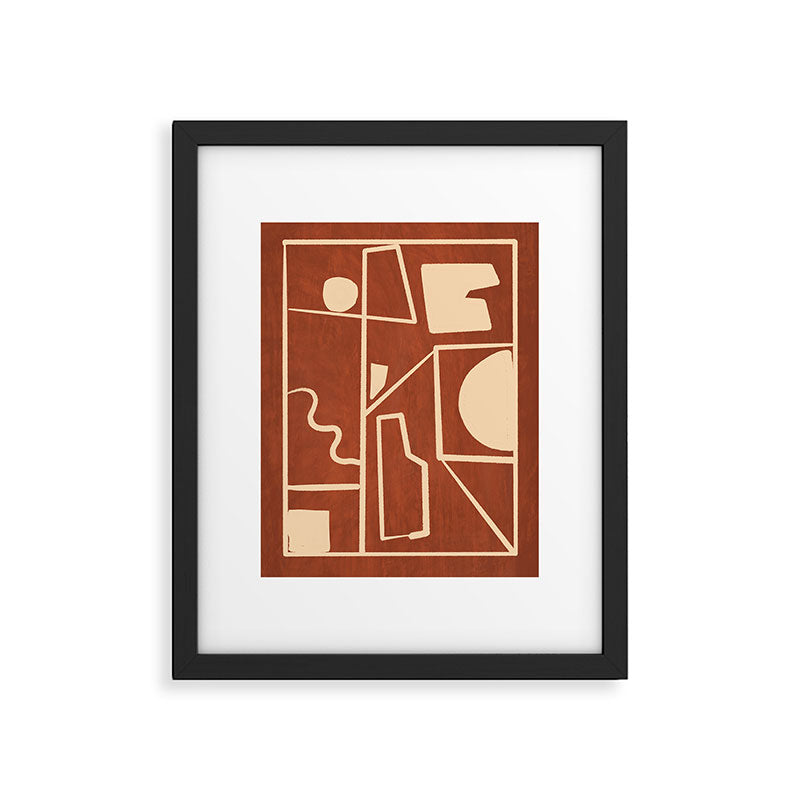 Modern Abstract Minimal Shapes 39/6 Framed Art Print Gallery Image 5