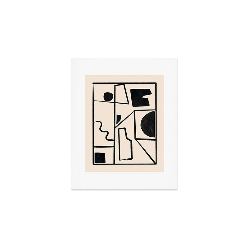 Modern Abstract Minimal Shapes 40 Art Print Gallery Image 1