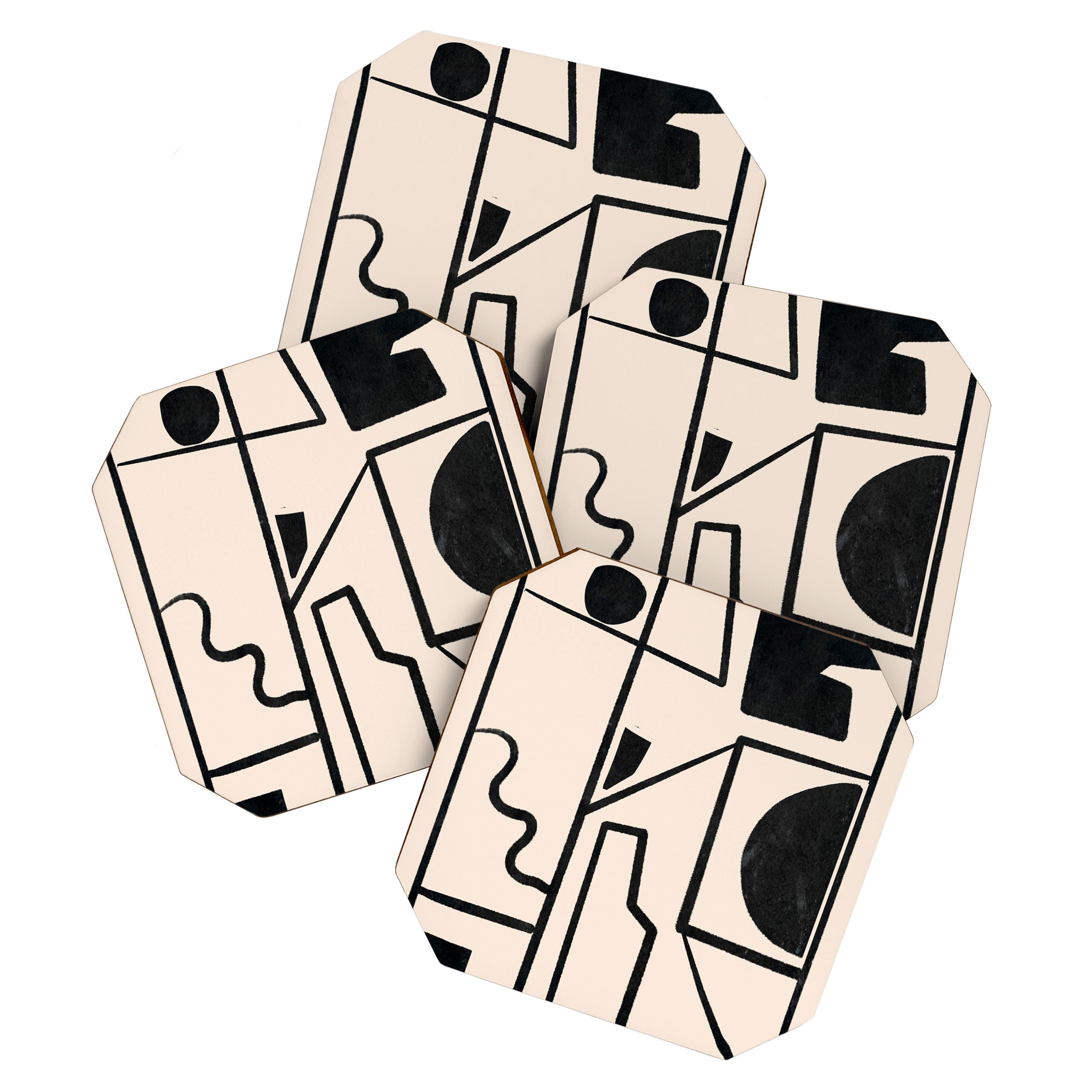 Modern Abstract Minimal Shapes 40 Coaster Gallery Image 1