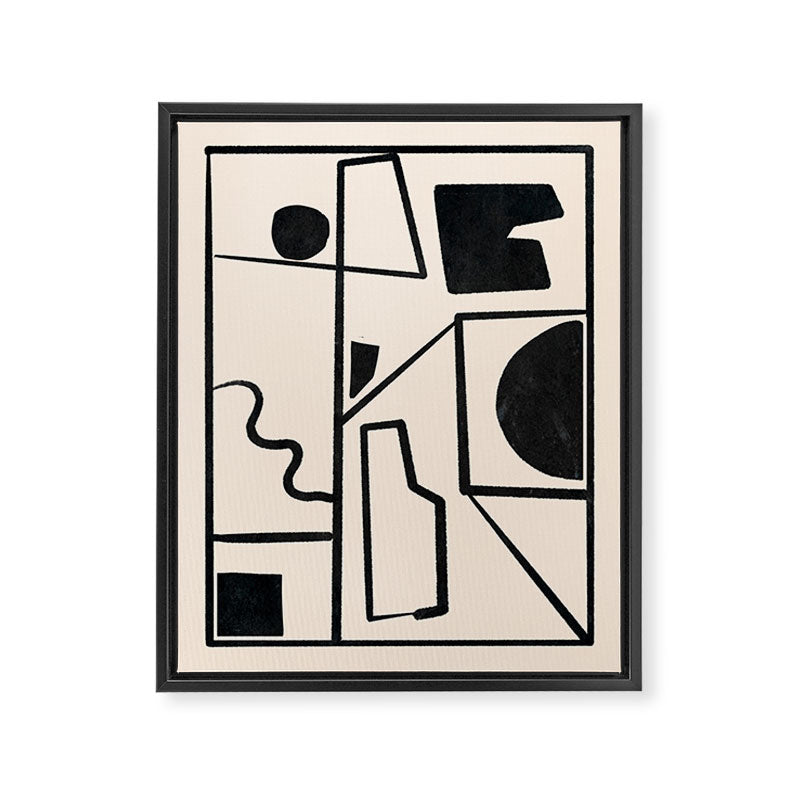 Modern Abstract Minimal Shapes 40 Framed Canvas Print Gallery Image 6