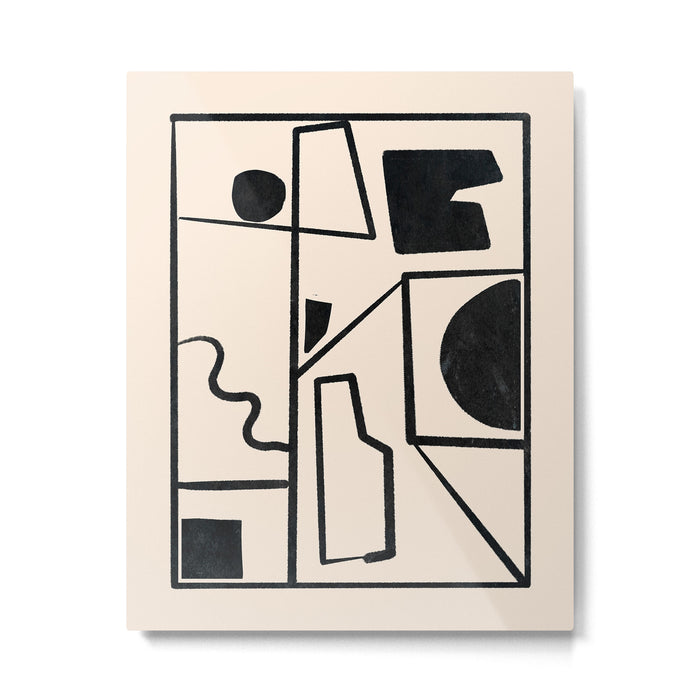 Modern Abstract Minimal Shapes 40 Metal Print Gallery Image 1